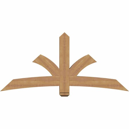 Ekena Millwork Davenport Timber Gable Bracket, Western Red Cedar, 72"W x 33"H x 5 1/2"D x 5 1/2"F, 11/12 Pitch GBW072X33X0606DAV00SWR